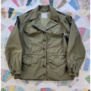 Vintage 1940s USAF M-1943 M43 US Military Women's Field‎ Jacket Korea OD sz 14